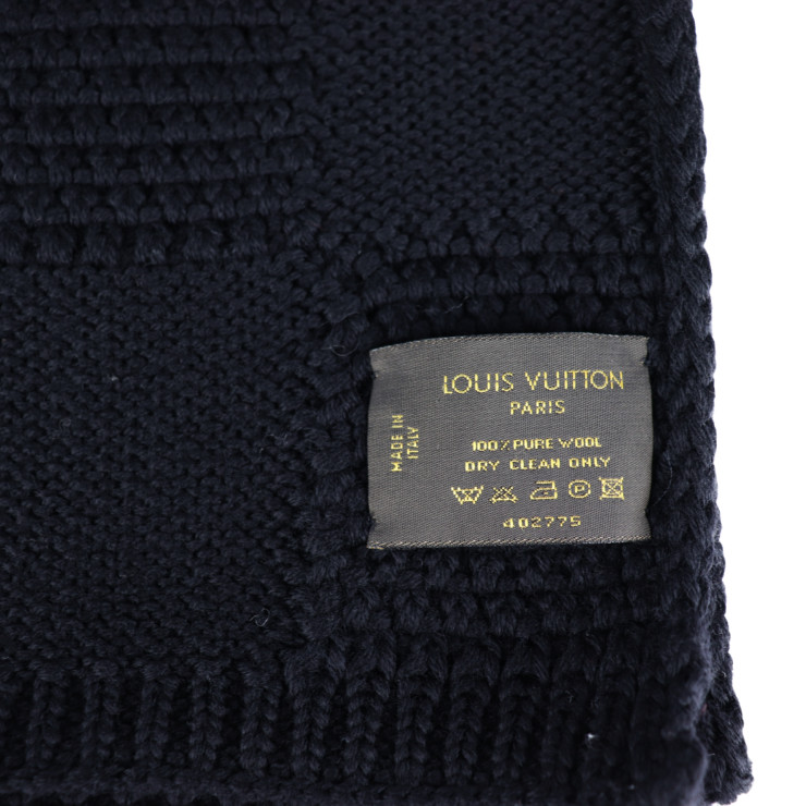 楽天市場 美品 Louis Vuitton ルイ ヴィトン ダミエ マフラー ウール ブラック 本物保証 中古 3r Boutique