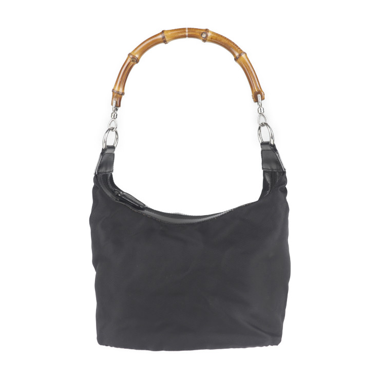 美品 GUCCI グッチ バンブー ショルダーバッグ 000 0531 ナイロン ...