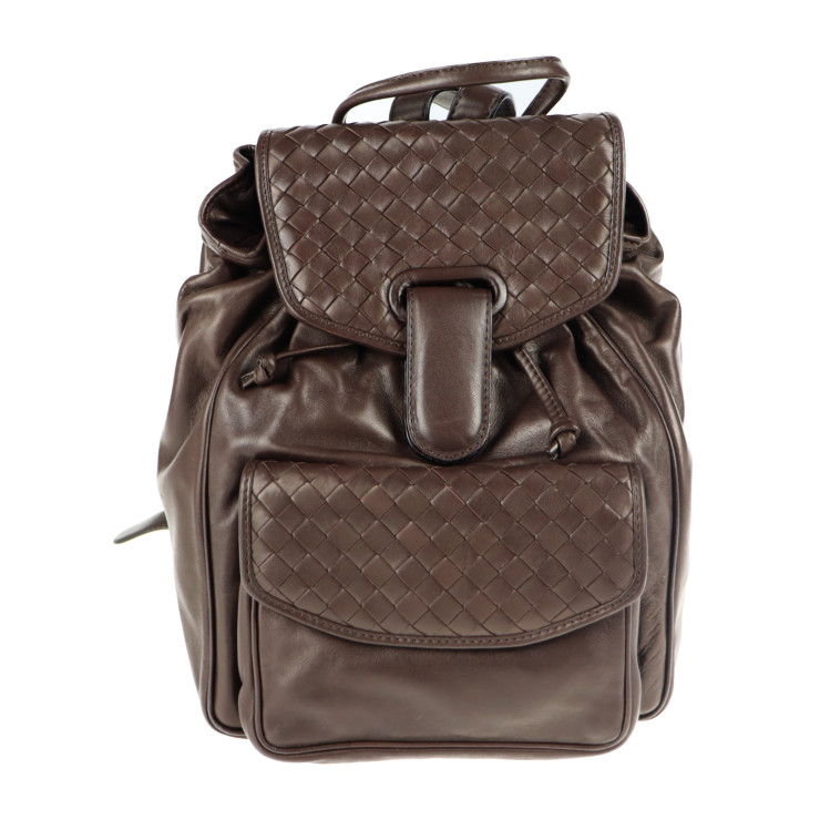 美品 Bottegaveneta レザー リュック デイパック リュック デイパック ボッテガヴェネタ 美品 リュック デイパック 中古 イントレチャート Bottegaveneta 3r 本物保証 ボッテガヴェネタ イントレチャート ブラウン Boutique