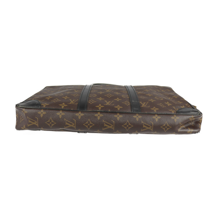 LOUIS VUITTON ルイ 書類鞄 ヴォワヤージュ ヴィトン レザー ブラウン