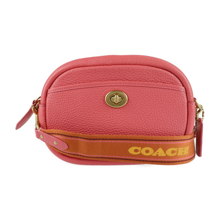 【楽天市場】超美品 COACH コーチ カメラ バッグ ショルダーバッグ C4813 ソフト ペブル レザー WATERMELON ピンク系