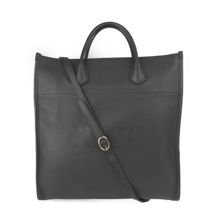 美品 GUCCI グッチ トートバッグ ブラック ナイロン メタルハンドル 美品 GUCCI グッチ トートバッグ ブラック ナイロン メタルハンドル