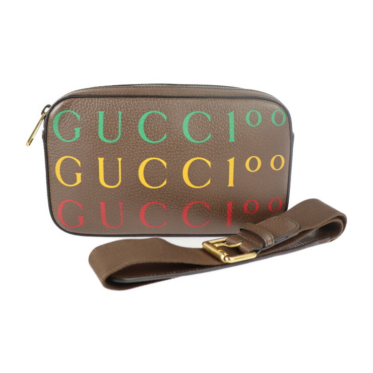 【希少】GUCCI ウエストポーチ　グッチシモ　マルチカラー　キャンバス×レザー 希少】GUCCI ウエストポーチ グッチシモ マルチカラー キャンバス