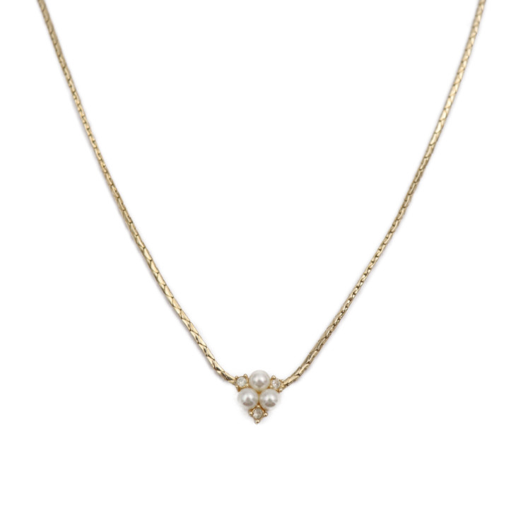 【最終処分SALE】DIOR パール ラインストーンネックレス A-7932 Christian Dior（ネックレス）のフリマアイテム一覧 DIOR パール