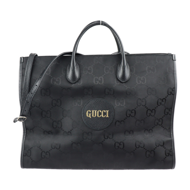 美品 GUCCI グッチ Off The Grid オフザグリッド GGナイロン トートバッグ 630353 ナイロン レザー ブラック 2WAY ショルダーバッグ【本物保証】【中古】