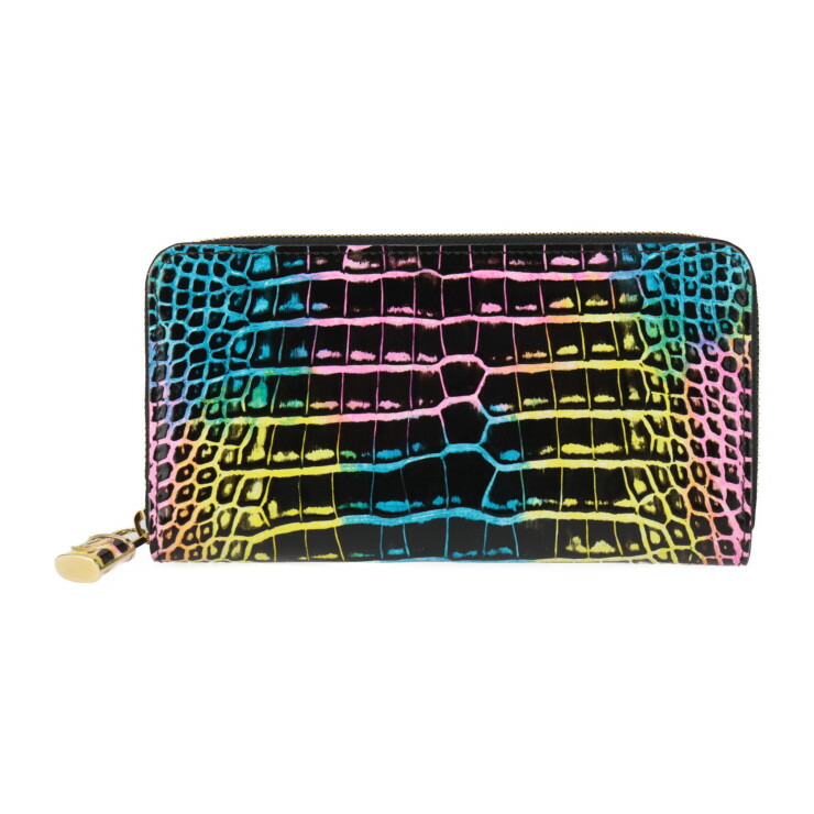 新品未使用展示品 LOUIS VUITTON ルイ ヴィトン ジッピー ウォレット 長財布 - アリゲーター マルチカラー ゴールド金具 ラウンドファスナー エキゾチックレザー レインボー ビトン【本物保証】【中古】 240,345円