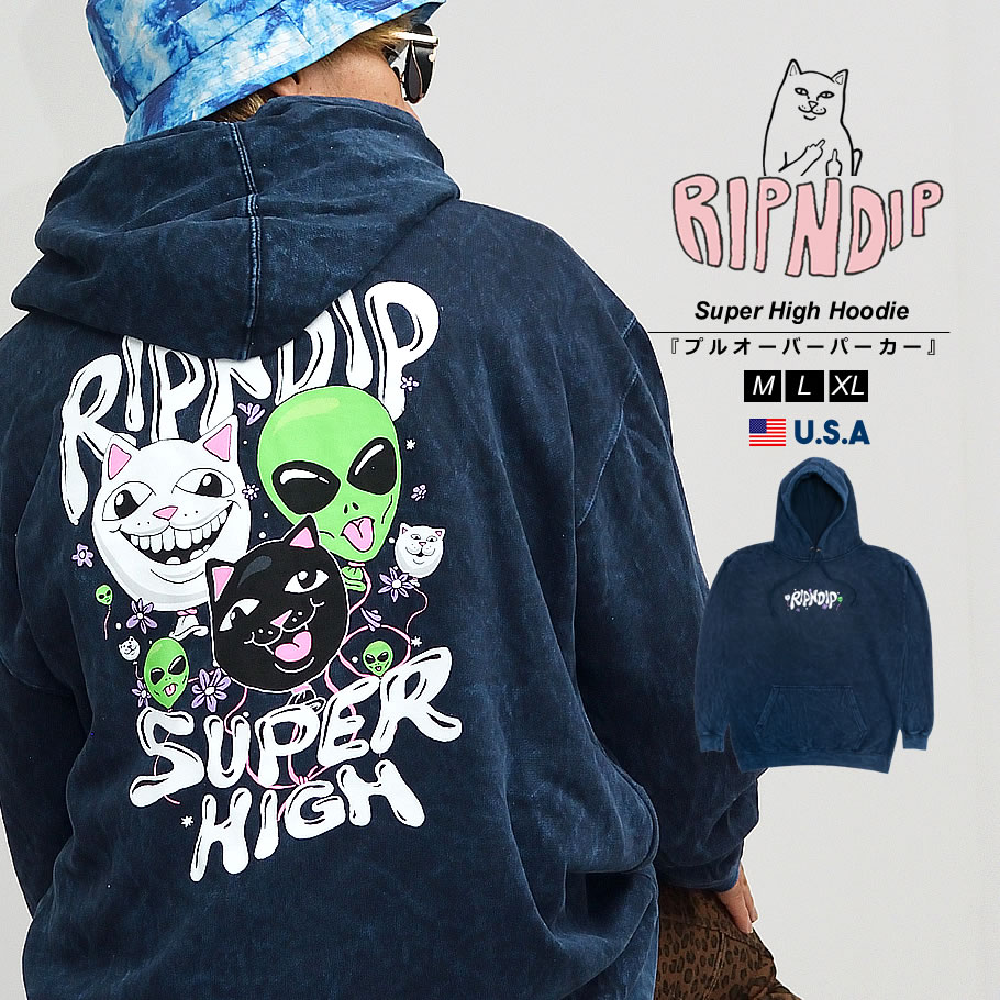 【楽天市場】RIPNDIP リップンディップ プルオーバーパーカー