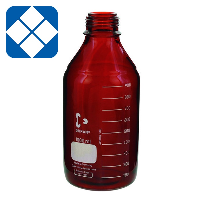 SIBATA 柴田科学の科目 017210-10004A 耐熱ねじ口びん 茶褐色 びんのみ 1000mL 10入 (1箱)