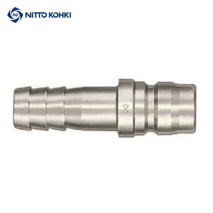 日東工器 12TPH STEEL TSPカプラ 鋼鉄製(ホース取付用プラグ) 相手側1 1/2インチ(00822) (1個)
