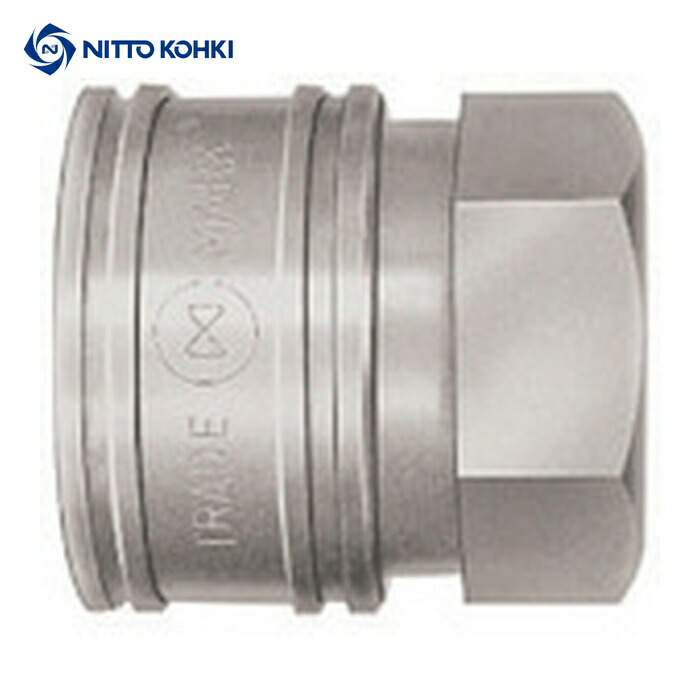 日東工器 12TSF SUS NBR        TSPカプラ ステンレス製 ニトリルゴムSG(NBR)(おねじ取付用ソケット) 相手側R1 1/2(00734) (1個)