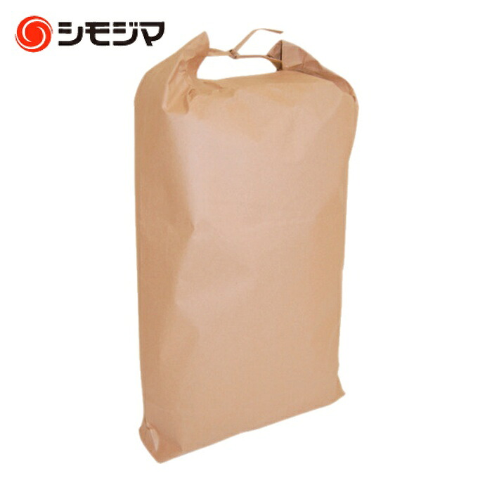 シモジマ 5kg用米袋 舟底タイプ 無地 窓無 未晒 バンド付(100枚入) (1袋) 4193038｜工具ランド