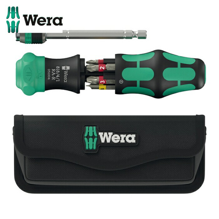 Wera ヴェラ 51515 ラチェット式ドライバー クラフトフォーム コンパクト 25 RA-R ポーチ付き (1個)