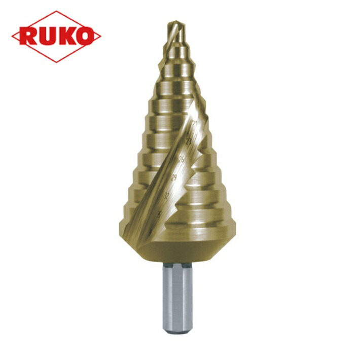 RUKO 101053T 2枚刃スパイラルステップドリル 38mm チタン (1本) 8,431円
