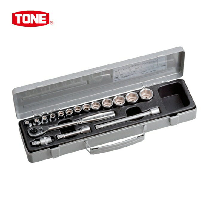 TONE トネ 1570MS ソケットレンチセット 17pcs 6角 (1S)