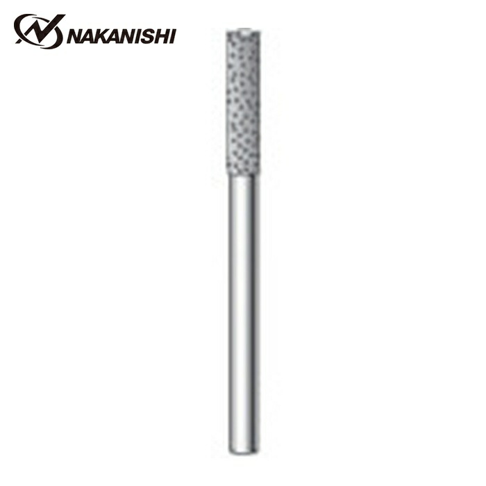ナカニシ 11040 電着ダイヤモンドバー 5本入 円筒型 φ2.1×8×軸φ1.6 #140 (1Pk)