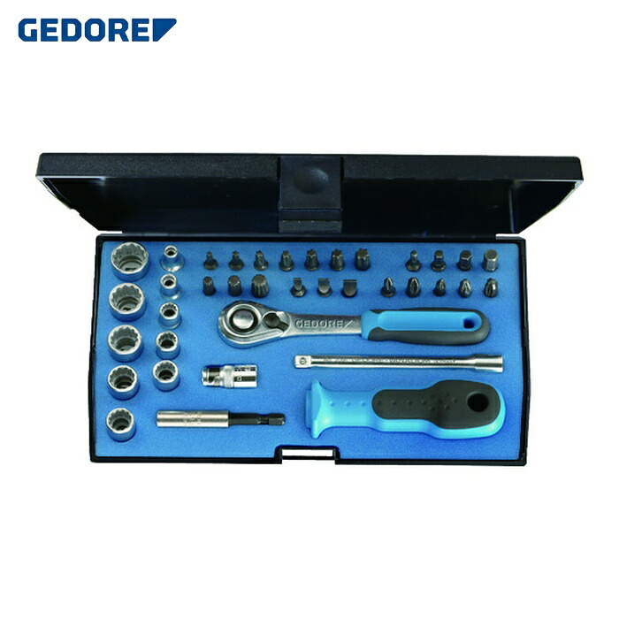 GEDORE ゲドレー 1822373 ビット・ソケットレンチ37点セット 差込角6.35mm (1S)｜工具ランド