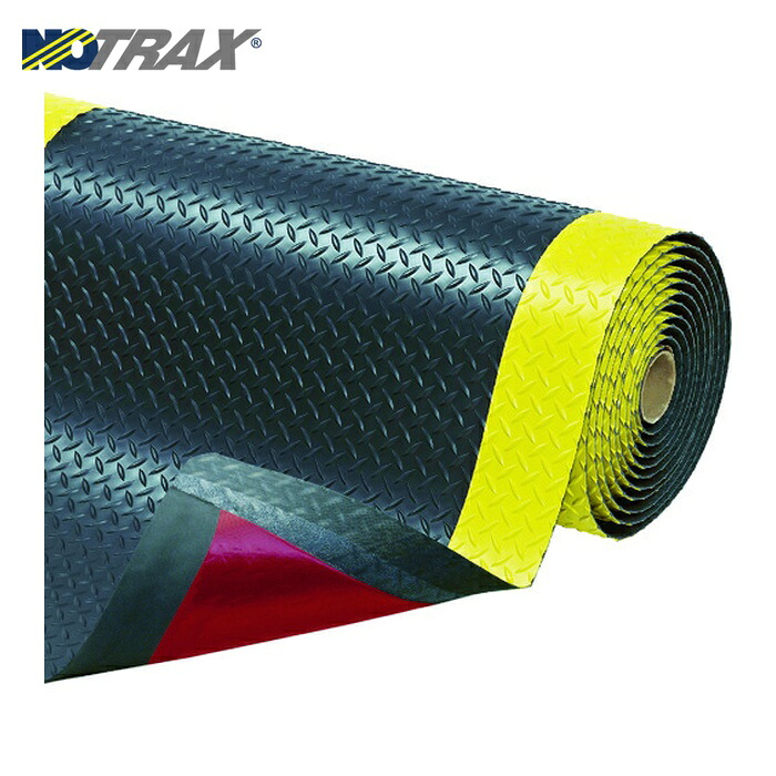 NOTRAX 疲労軽減マット クッショントラックス ブラック&イエロー 600X910 (1枚) 479S0023BY｜工具ランド 8,286円