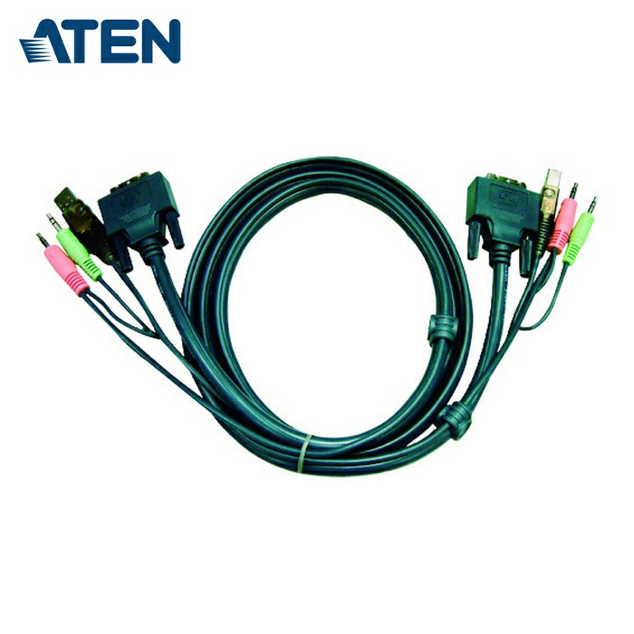 ATEN 2L-7D03U DVI KVM有線テレビ 3m (1本)