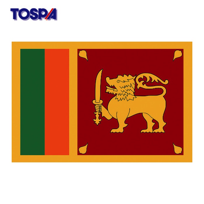 東京製旗 TOSPA 国旗No.2(90&times;135cm) スリランカ (1枚) 426347｜工具ランド