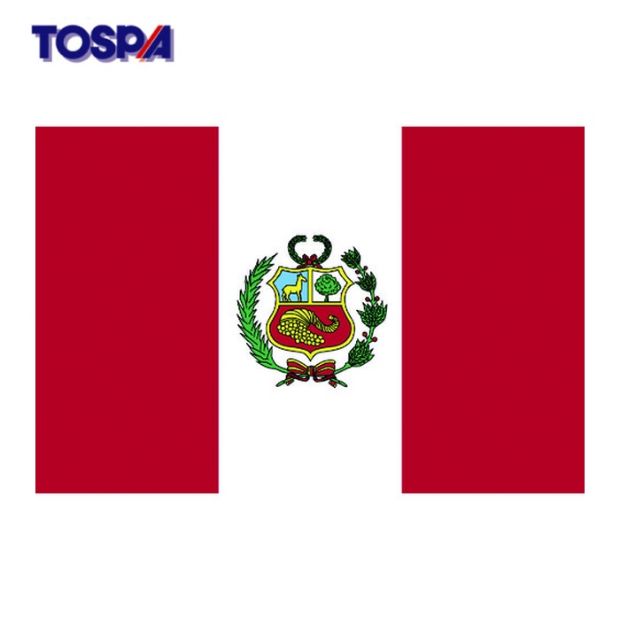 東京製旗 TOSPA 国旗No.2(90&times;135cm) ペルー (1枚) 426664｜工具ランド