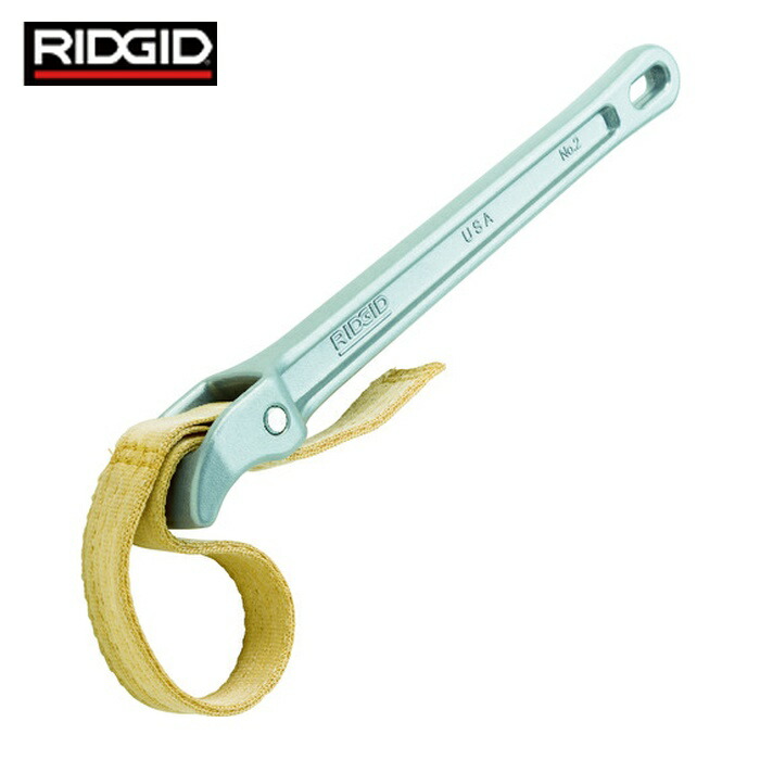 リジッド RIDGID 31345 ストラップレンチ No.2 鋼管用 ロングストラップ760mm (1丁)｜工具ランド