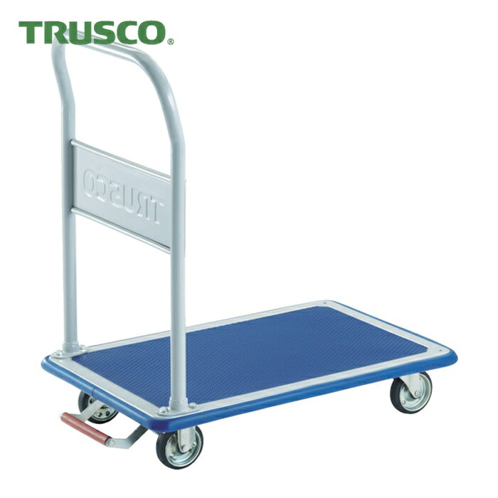 トラスコ TRUSCO 押し付ける製手押し車 ドンキーカート くっ付ける式915×615 いの一番式くっ付ける車ストッパー付 (1台) 302NKB