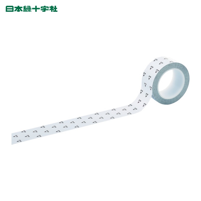 日本緑十字社 クリーンルーム用ラインテープ 白 HCPAS-50W 50mm幅×33m 帯電防止タイプ (1巻) 259021