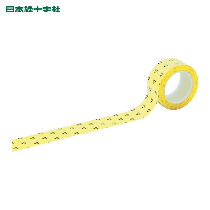 日本緑十字社 クリーンルーム用ラインテープ 黄 HCPAS-50Y 50mm幅×33m 帯電防止タイプ (1巻) 259023