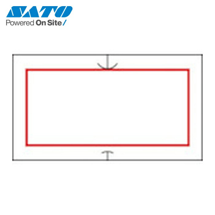 SATO サトー 419999041 SP/UN01C用 共通ラベル 4 赤枠(強粘)(100巻入) (1箱)