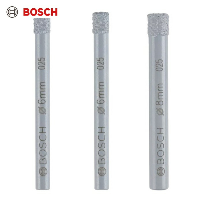 ボッシュ 磁器タイル用ダイヤモンドドリルビット(回転専用) 3本セット (1Pk) 2607011626