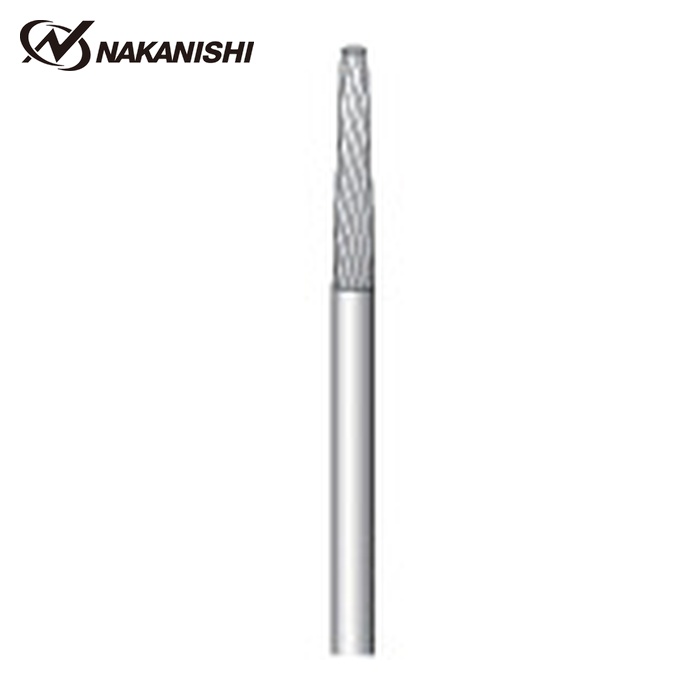 ナカニシ 22112 超硬カッター 5本入 テーパー型 シングルカット φ1.6×9.5×軸φ1.6 (1Pk)
