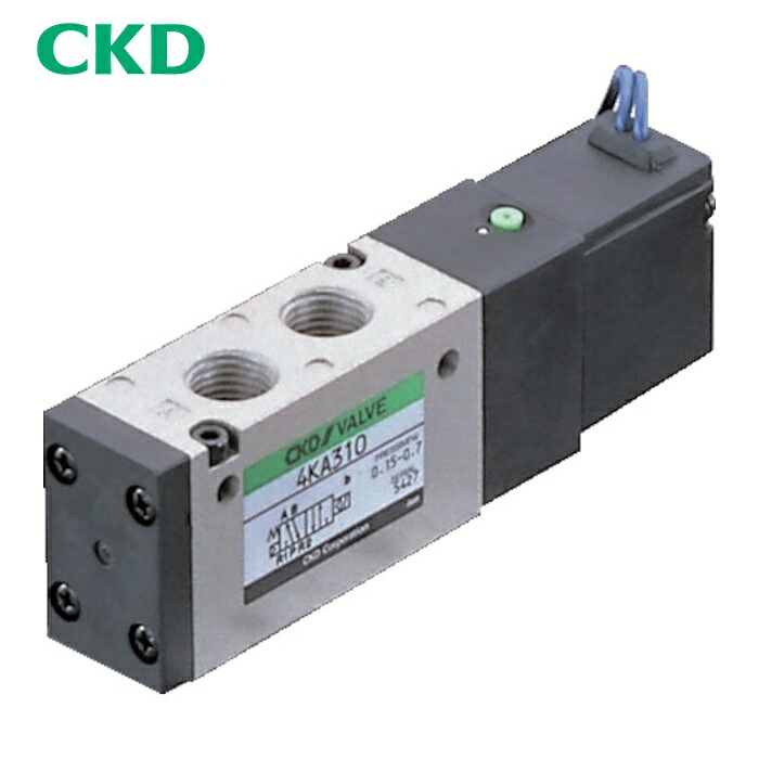 CKD 4KA410-10-AC200V 電磁弁 パイロット式5ポート弁セレックスバルブ 4Kシリーズ 9.8C Rc3/8 AC200V (1台)|工具ランド
