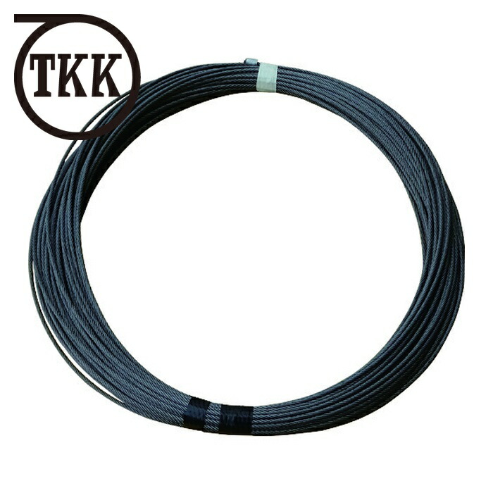 TKK トーヨーコーケン 4X100M MA-N900 MA-N900専用交換ワイヤロープ ワイヤロープ φ4×100M (麻芯6×19) (1本)