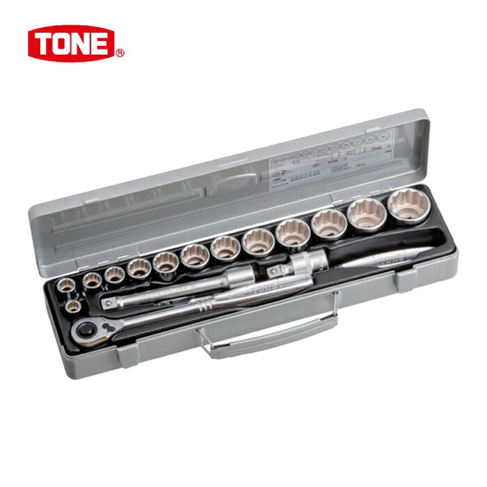 TONE トネ 760M ソケットレンチセット 差込角12.7mm 17点セット 12角(10mm~) (1S)