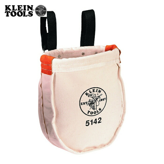 KLEIN TOOLS 5142P ツールポーチ 2ポケット ホワイト (1個)