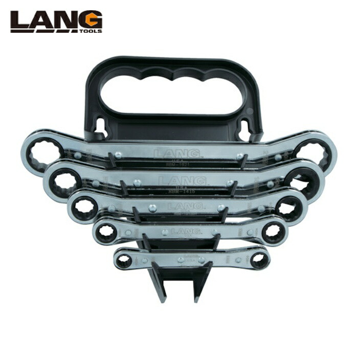 LANG TOOLS ラング 5374 板ラチェットレンチセット(12角) 5本組 (1S)