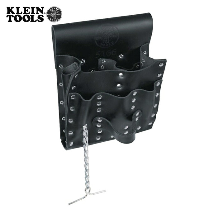 KLEIN TOOLS 5166 レザーツールポーチ 7ポケット (1個)