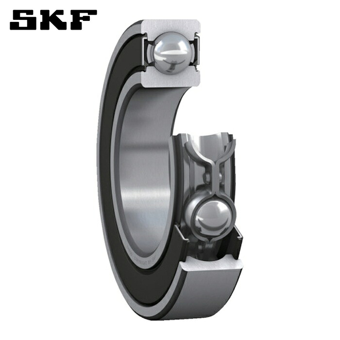 SKF 6319-2RS1 単列深溝玉軸受 軸受両端接触シール 内径95mmX外径200mmX幅45mm (1個)
