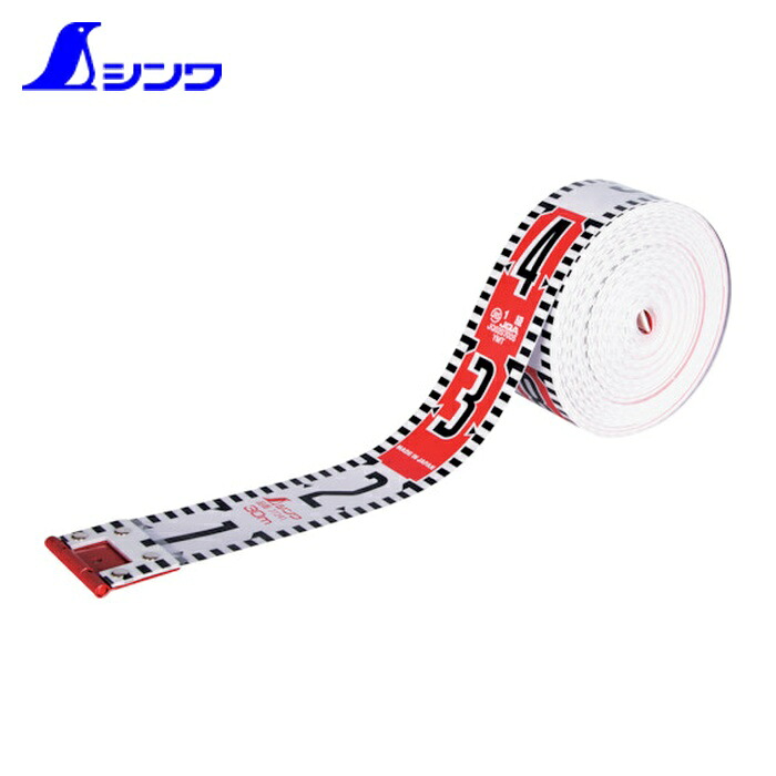 シンワ測定 77241 ロッドテープ ガラス繊維製 30m巾60mm クリアパック JIS (1個)