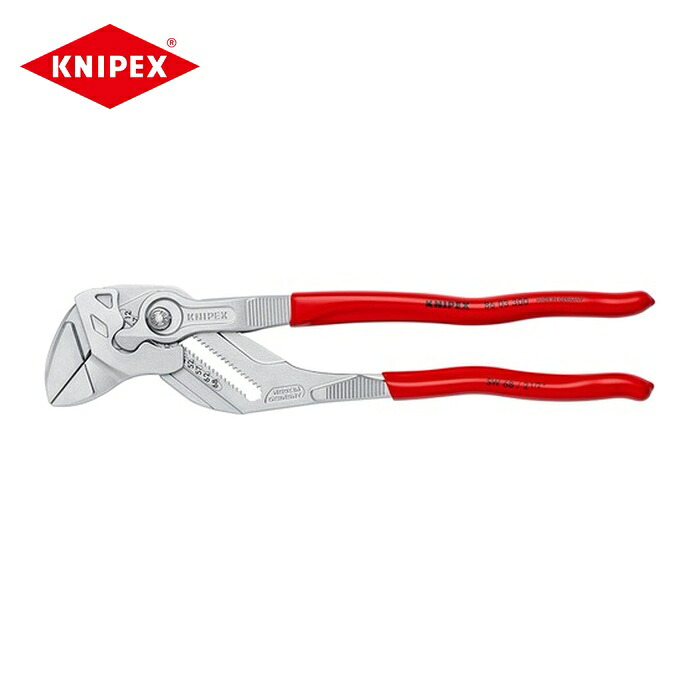 KNIPEX クニペックス 8603-300 プライヤーレンチ ソフトプラスチックハンドル クロムメッキ 300mm (1丁)