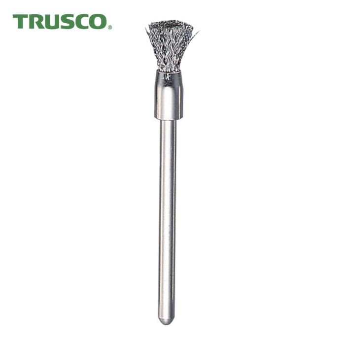 トラスコ TRUSCO まとめ買い エンド型ブラシ ステンレス0.1XΦ5X軸Φ3 50入 (1箱) 53E-4-50P｜工具ランド