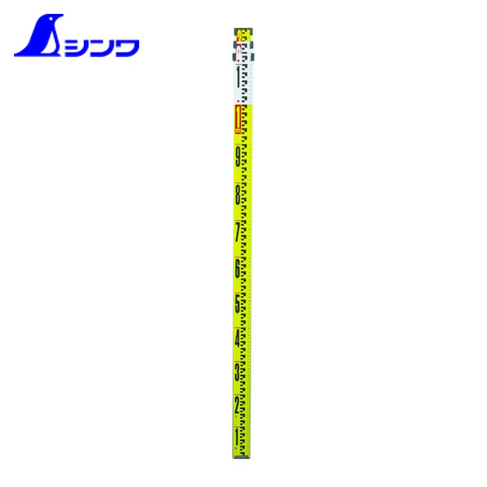 楽天市場】アルミスタッフ 2 5m3段 表面10mmピッチ 裏面1mmピッチ目盛