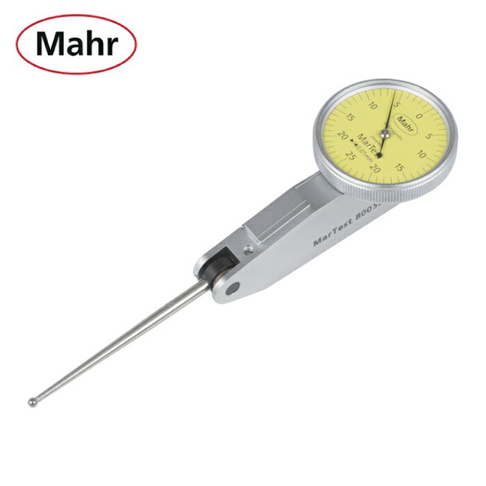 マール Mahr 800SL てこ式ダイアルゲージ(長測定子タイプ) 文字盤径27.5mm 測定範囲±0.25mm(4306200) (1個)