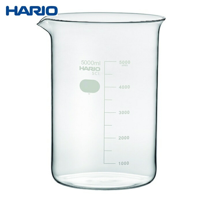 ハリオ HARIO ビーカー 目安目盛付 5000ml (1個) B-5L-SCI