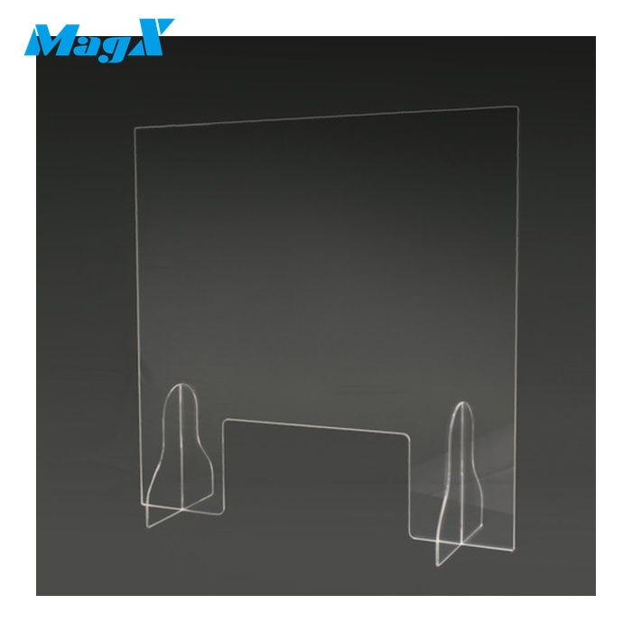 マグエックス 卓上アクリルパーテーション 窓付 600×600 (1箱) AP-M