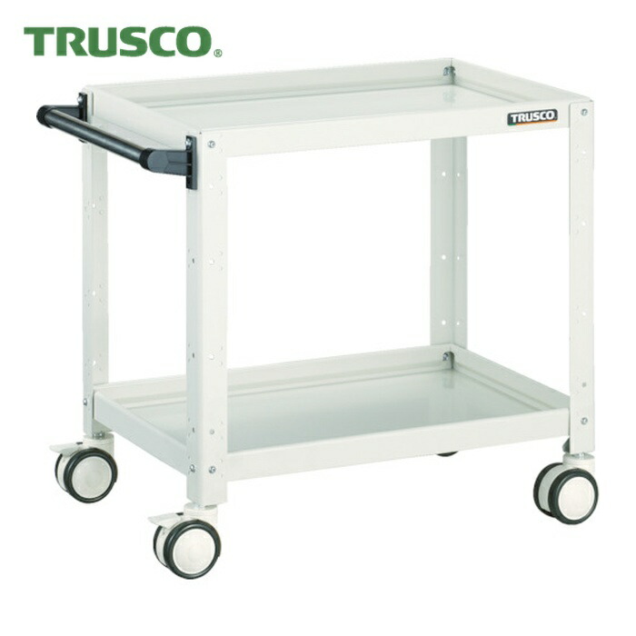 トラスコ TRUSCO 物の具手押し車 バーディワゴン 600×400×H600 ウレタン双輪 白いこと (1台) BDW-662D-W