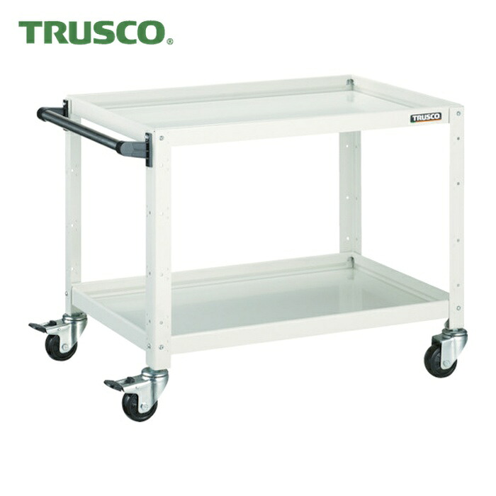 トラスコ TRUSCO ツールワゴン バーディワゴン 750X500XH600 2段 ホワイト (1台) BDW-672-W｜工具ランド