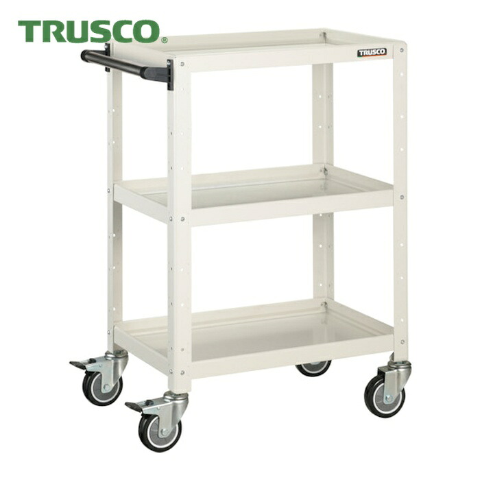 トラスコ TRUSCO ツールワゴン バーディワゴン 600X400XH880 ウレタン車輪 ホワイト (1台) BDW-963U-W|工具ランド