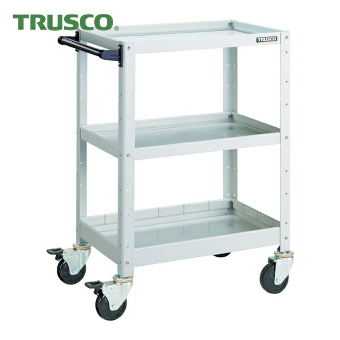 トラスコ TRUSCO ツールワゴン バーディワゴン 600X400XH880 浅2深1段 ホワイト (1台) BDW-963F1-W