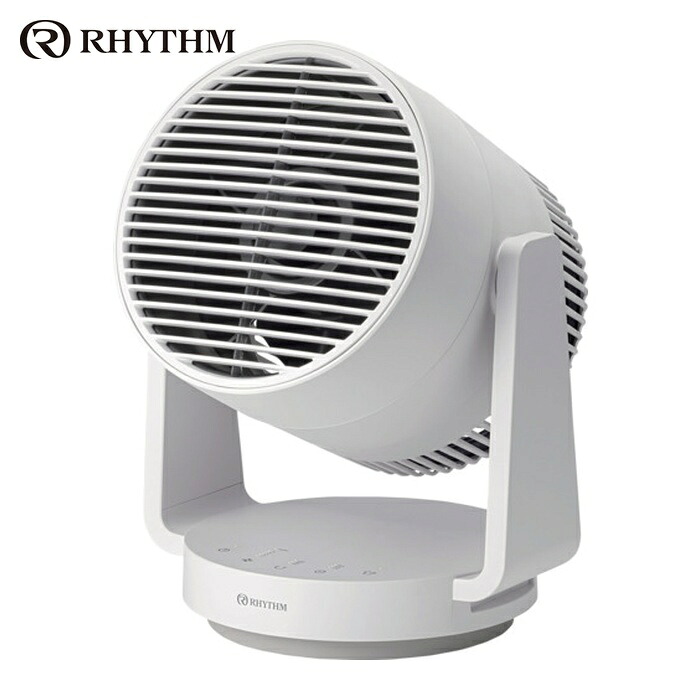 RHYTHM リズム サーキュレーター 40畳 自動首振り 小型 強力送風 衣類乾燥モード タイマー付き DCモーター 2重反転ファン ライトグレー (1個) 9ZFA39RH08｜工具ランド